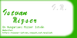 istvan mizser business card